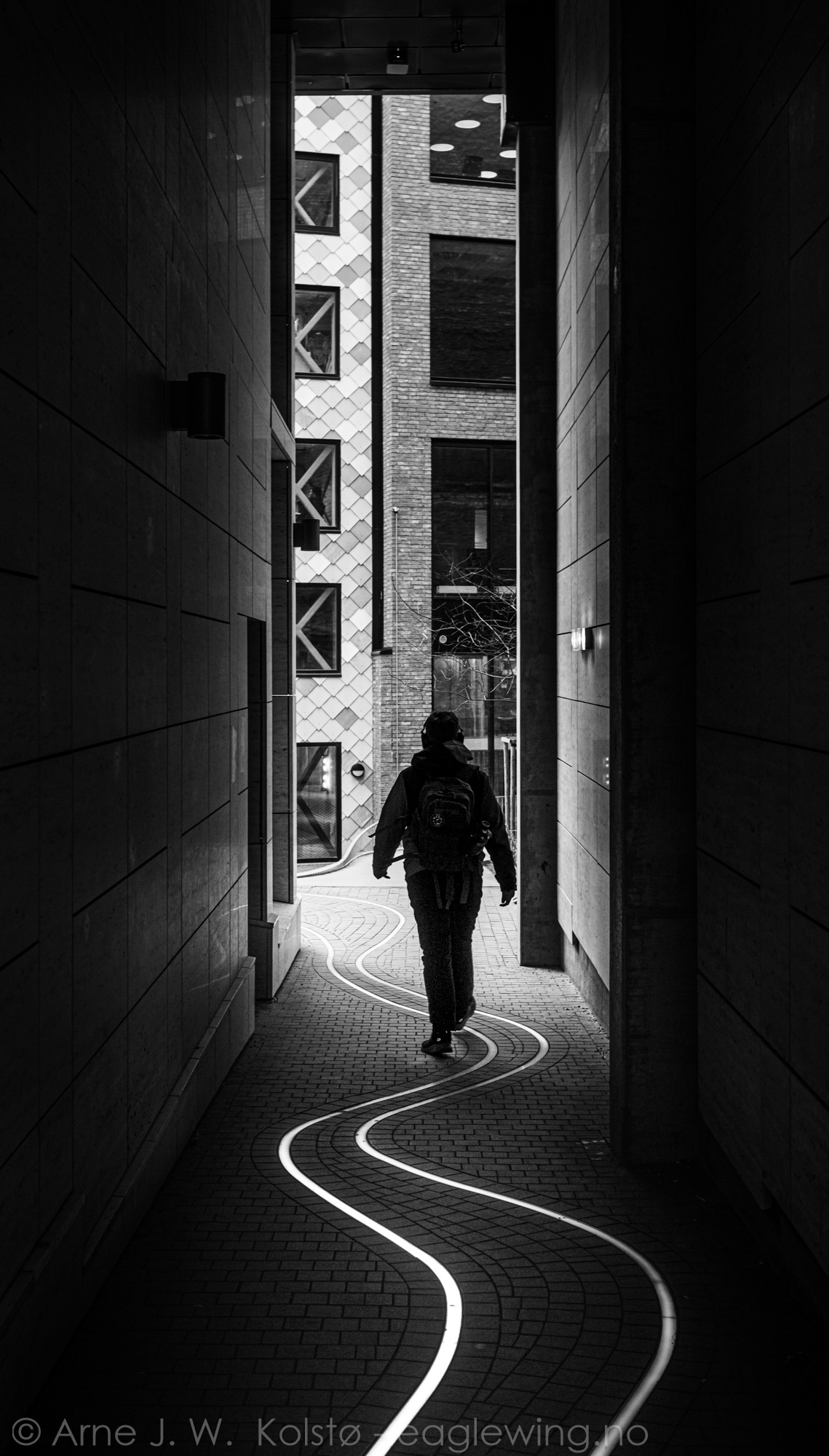  Light tracks through the alleys - Tullinløkka, Oslo 