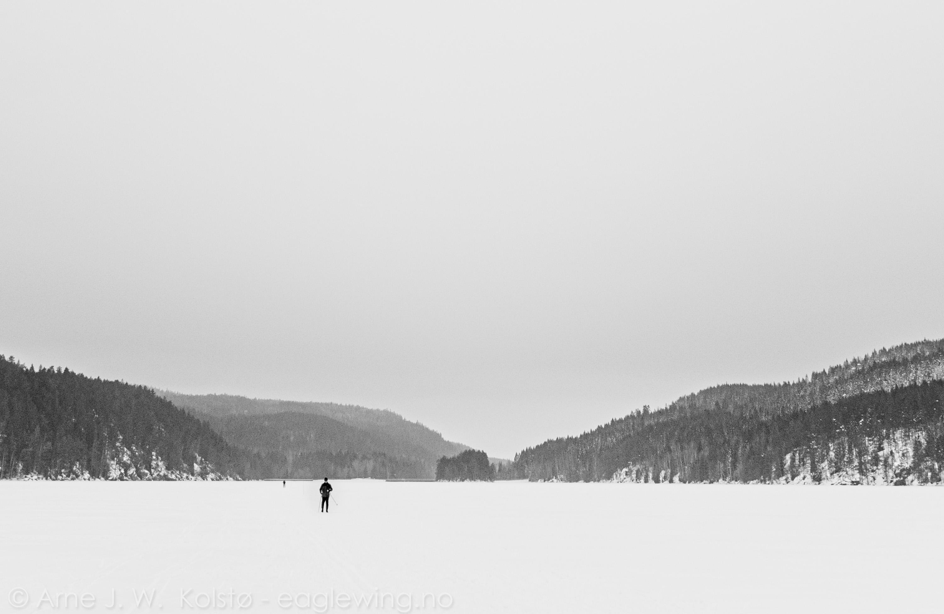  Skiing on a frozen lake - All the senses are stimulated by activities in the winter 